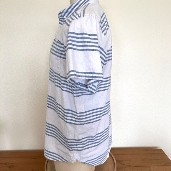 SLVDR - Striped Shirt - Pullover -1/4 Button Up -Short Sleeve - XL Half Placket - Picture 4 of 10